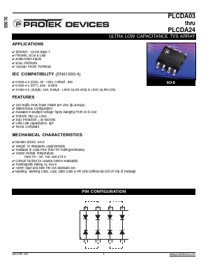 PLCDA08 Datasheet PDF ProTek Devices.