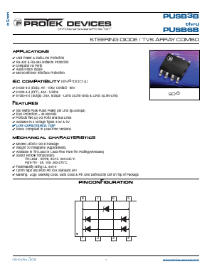 PUSB6B-T13 Datasheet PDF ProTek Devices.