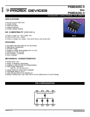PSMDA05C-4-T7 Datasheet PDF ProTek Devices.