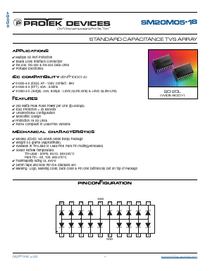 SM20M05-18-T13 Datasheet PDF ProTek Devices.