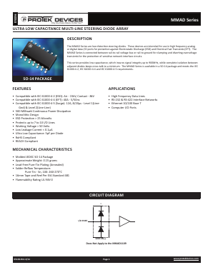 MMAD1107-LF-T13 Datasheet PDF ProTek Devices.
