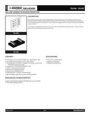 TEL50E Datasheet PDF ProTek Devices.