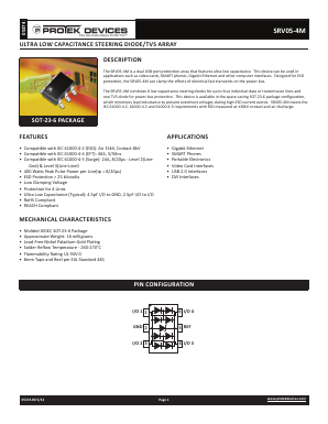 SRV05-4M Datasheet PDF ProTek Devices.