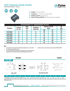 PA4339.301NLT Datasheet PDF Pulse Electronics