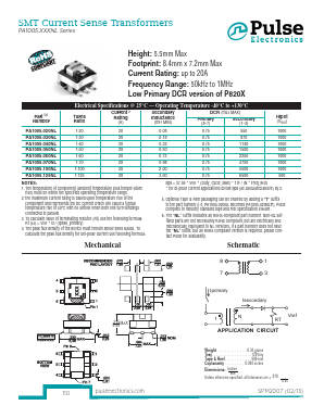 PA1005.100NLT Datasheet PDF Pulse Electronics