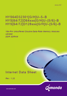 HYS64D32301HU-5-B Datasheet PDF Qimonda AG