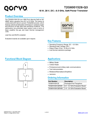 T2G6001528-Q3EVB1 Datasheet PDF Qorvo, Inc