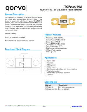 TGF2929-HM Datasheet PDF Qorvo, Inc