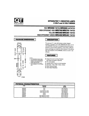 MR5060 Datasheet PDF QT Optoelectronics => Fairchildsemi