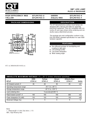 QTLP670C-2 Datasheet PDF QT Optoelectronics => Fairchildsemi