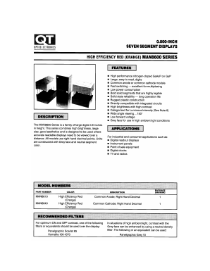 MAN8640 Datasheet PDF QT Optoelectronics => Fairchildsemi