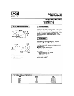 MR5410 Datasheet PDF QT Optoelectronics => Fairchildsemi