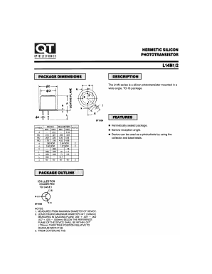L14N1 Datasheet PDF QT Optoelectronics => Fairchildsemi