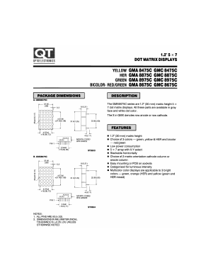 GMA8975C Datasheet PDF QT Optoelectronics => Fairchildsemi