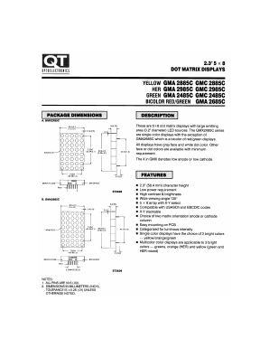 GMC2885C Datasheet PDF QT Optoelectronics => Fairchildsemi