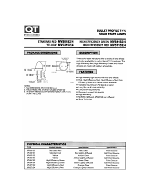 MV57152 Datasheet PDF QT Optoelectronics => Fairchildsemi