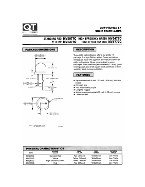 MV5477C Datasheet PDF QT Optoelectronics => Fairchildsemi