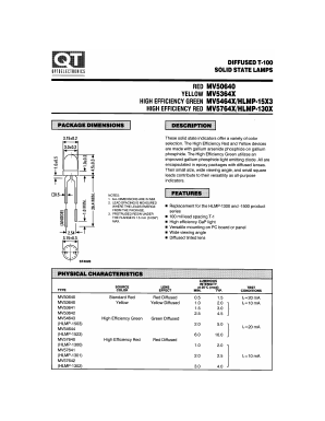 MV57642 Datasheet PDF QT Optoelectronics => Fairchildsemi