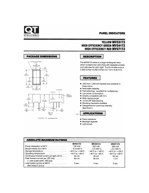 MV54173 Datasheet PDF QT Optoelectronics => Fairchildsemi