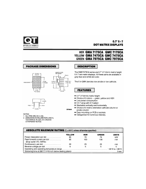 GMA7975CA Datasheet PDF QT Optoelectronics => Fairchildsemi