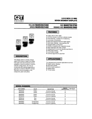 MAN5950 Datasheet PDF QT Optoelectronics => Fairchildsemi