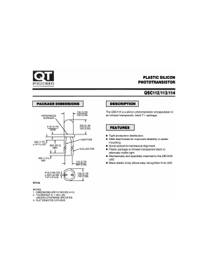 QSC113 Datasheet PDF QT Optoelectronics => Fairchildsemi