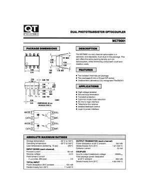 MCT9001 Datasheet PDF QT Optoelectronics => Fairchildsemi