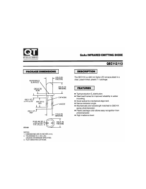 QEC112 Datasheet PDF QT Optoelectronics => Fairchildsemi