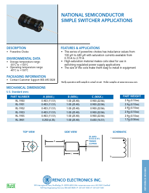 RL-3901 Datasheet PDF RENCO ELECTRONICS, INC.