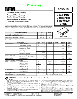 SC3041B Datasheet PDF RF Monolithics, Inc
