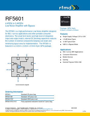 RF5601 Datasheet PDF RF Micro Devices