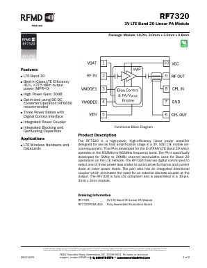 RF7320PCBA-410 Datasheet PDF RF Micro Devices