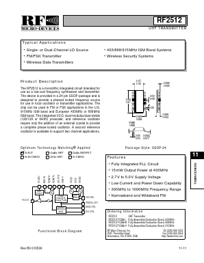 RF2512 Datasheet PDF RF Micro Devices