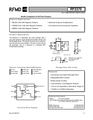 RF2370 Datasheet PDF RF Micro Devices