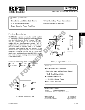 RF2333PCBA Datasheet PDF RF Micro Devices