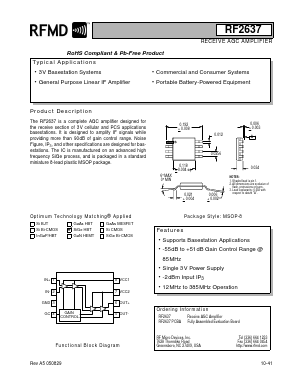 RF2637 Datasheet PDF RF Micro Devices
