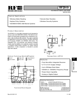 RF2919PCBA-H Datasheet PDF RF Micro Devices