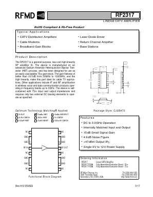 RF2317_ Datasheet PDF RF Micro Devices