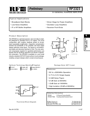 RF2323 Datasheet PDF RF Micro Devices