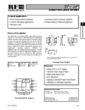 RF2128P Datasheet PDF RF Micro Devices