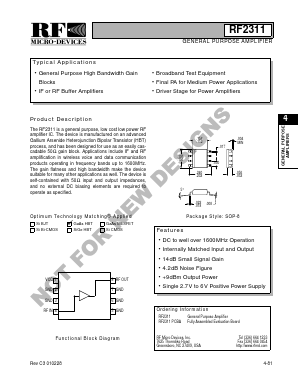 RF2311 Datasheet PDF RF Micro Devices