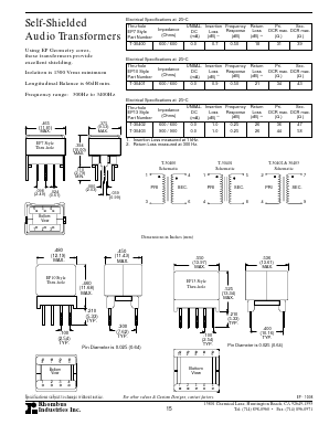 T-30404 Datasheet PDF Rhombus Industries Inc.