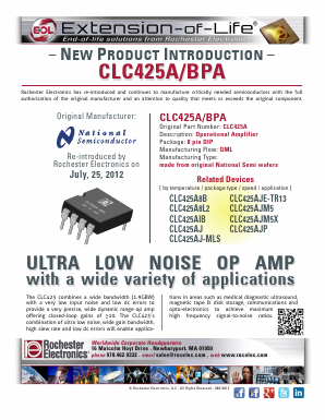 CLC425AJP Datasheet PDF Rochester Electronics