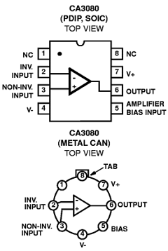 CA3080AE Datasheet PDF Rochester Electronics