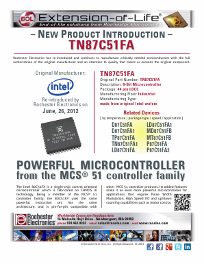 P87C51FA Datasheet PDF Rochester Electronics