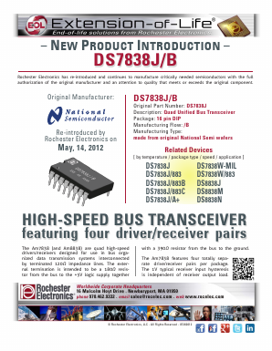 DS7838J/883B Datasheet PDF Rochester Electronics