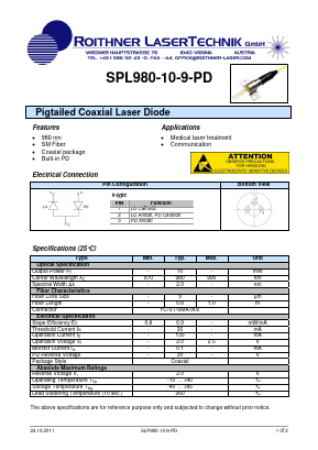 SPL980-10-9-PD Datasheet PDF Rochester Electronics