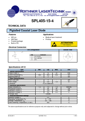 SPL405-015-4 Datasheet PDF Rochester Electronics