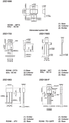 2SD1381F Datasheet PDF ROHM Semiconductor