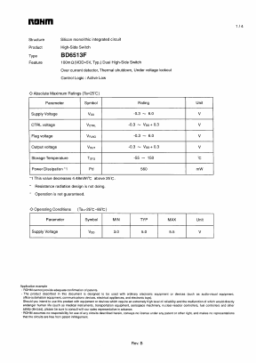 BD6513F_05 Datasheet PDF ROHM Semiconductor